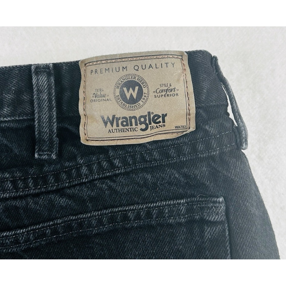 Wrangler Black Jeans‎ 40x30 Fits 38x29 Relaxed Fit Straight Leg 5-Pocket Cowboy